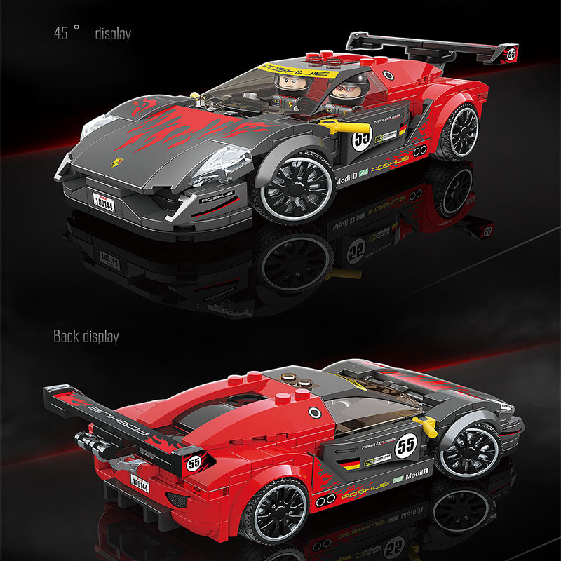 Quan Guan 100144 Compatible Lego Building Block Children's Toy Boy Porsche 918SRS Small Particle Building Block