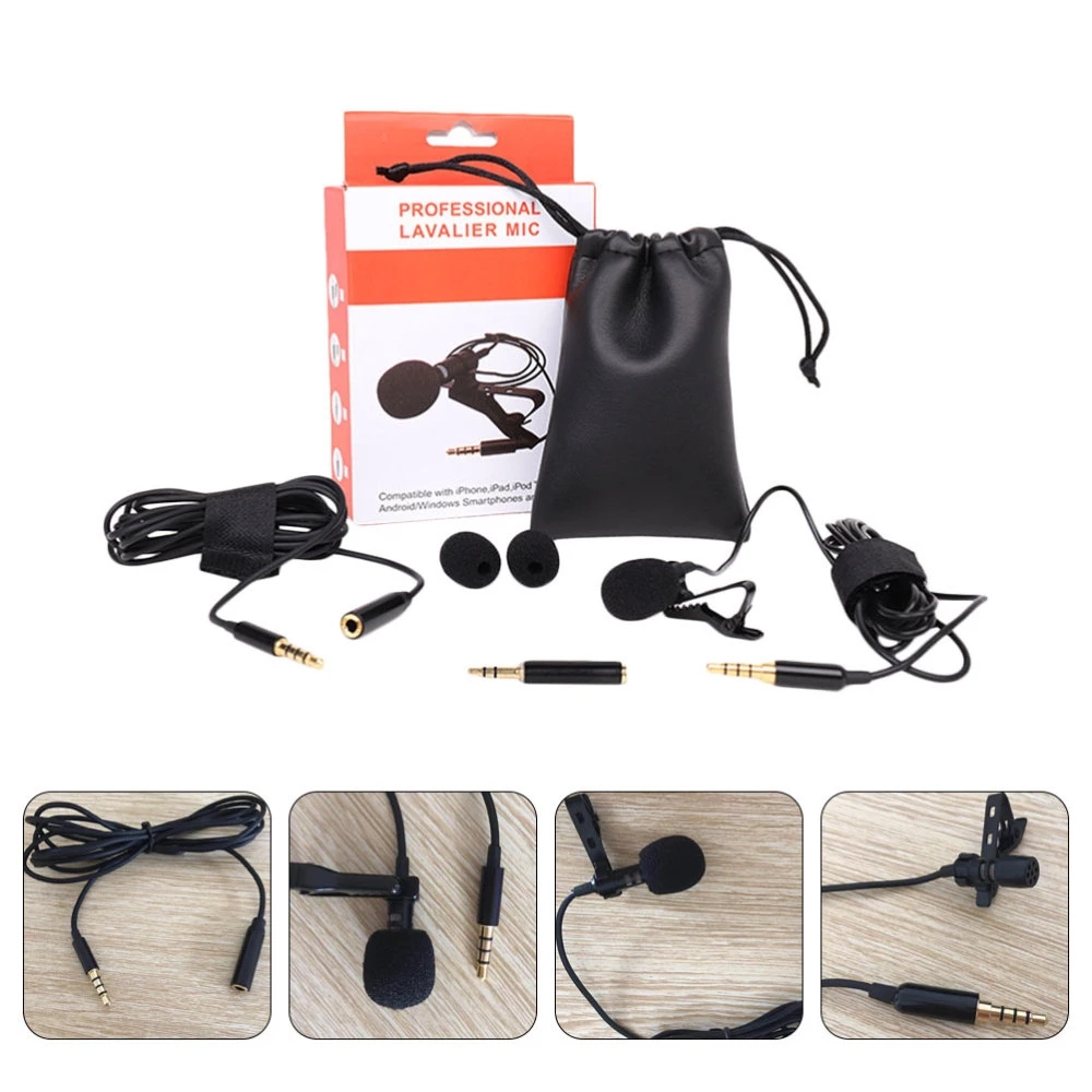 Lavalier microphone interview microphone lapel condenser microphone mobile phone mini recording lavalier microphone