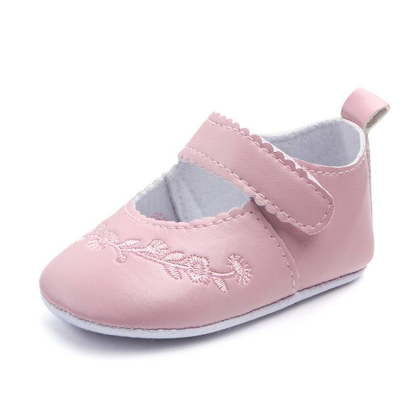 Baby Girls Kids Shoes Non-Slip Flower Toddlers First Walkers Newborn Infantil Princess Floral Boys Embroidery Bebes