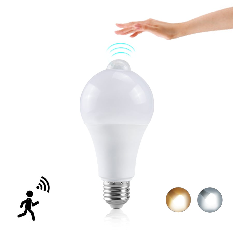 LED human sensing bulb E27B22 infrared LED bulb 12W15W18W20W wide pressure bulb PIR