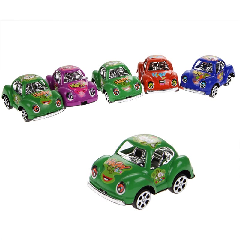 6pcs/ Colorful Funny Mini Pull Back Car Set Children Boys Cartoon Pull Back Vehicle Car Toys Gift Cute Beetle Car Toy Models
