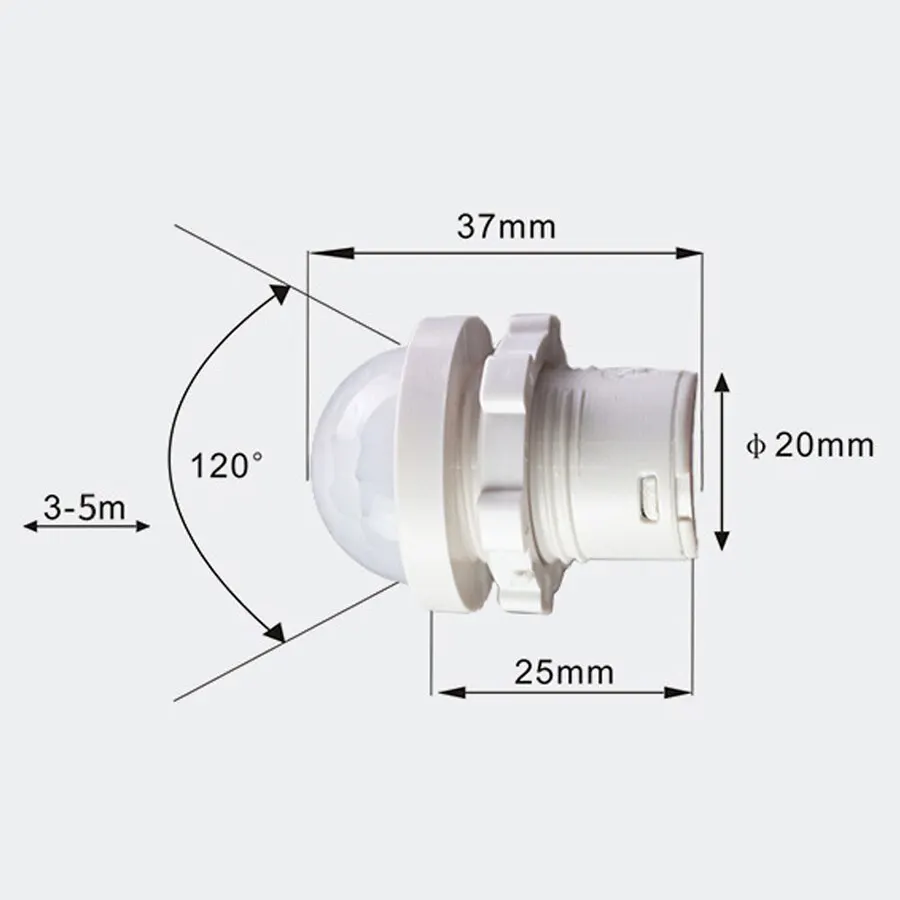 1pc AC 220V 110V LED PIR Infrared Detector IR Infrared Motion Sensor Switch Adjustable Time Delay Switch