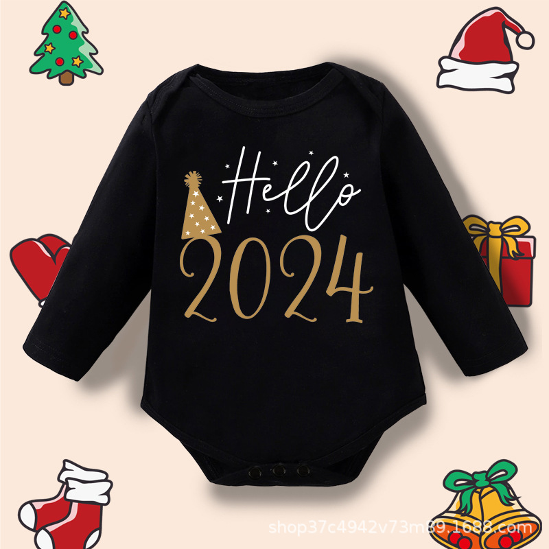 Infant Newborn My First Christmas Rompers Baby Boys Girls Bodysuit Born Crawling Long Sleeve Jumpsuits Festival Party Gifts