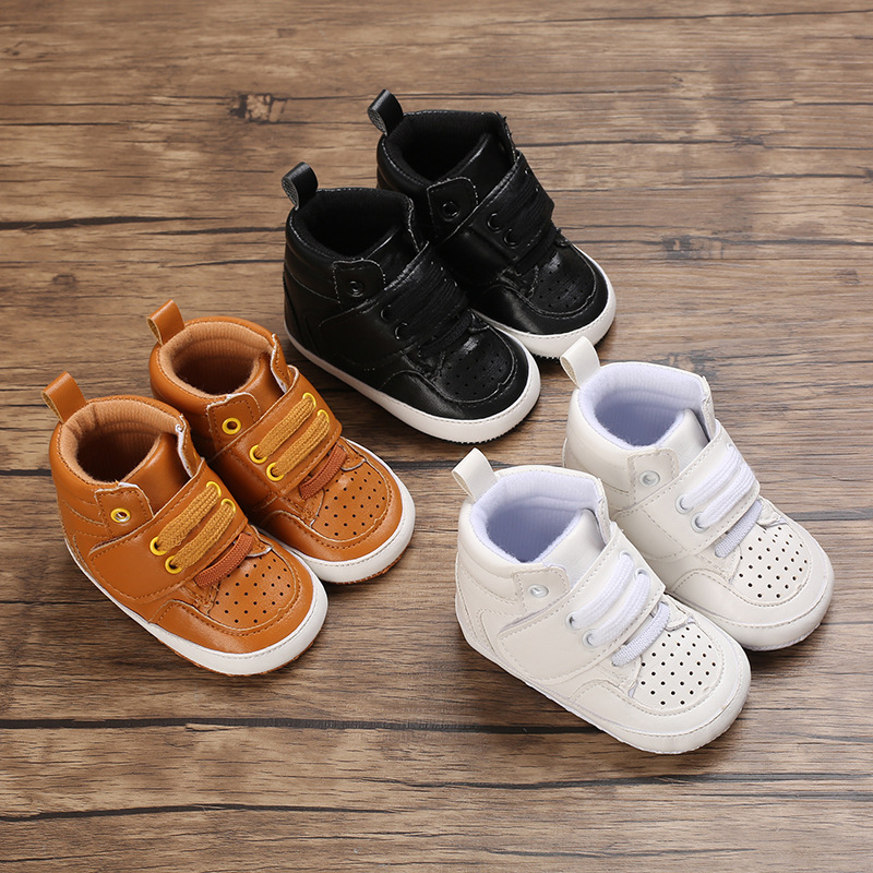 Baby Shoes Toddler Shoes Sports Soft Sole Shoes High Top Casual Toddler Shoes 0-1 Years Old Boys Toddler Shoes