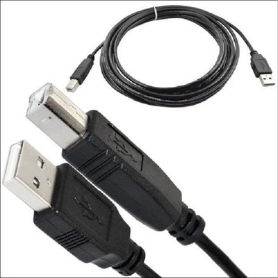3 Meters Black USB Standard 2.0 Square Port Print line Cable Printer Data Cable Full Copper Tape Magnetic Ring Shield