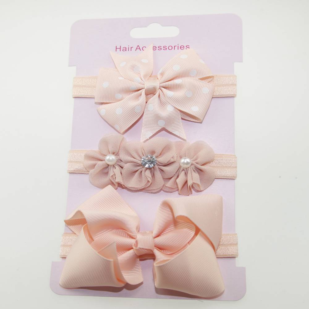 Girl Elastic Flower Headband Rubber Children Baby Nice Hair Rubber Headwear Skinny Stretchy Bowknot Flower Hair Band
