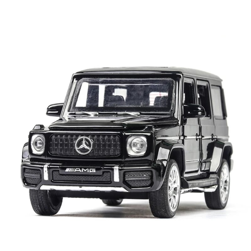 1:24 large Mercedes-Benz G63 metal car model simulation sound and light pull back off-road toy car SUV collection ornaments