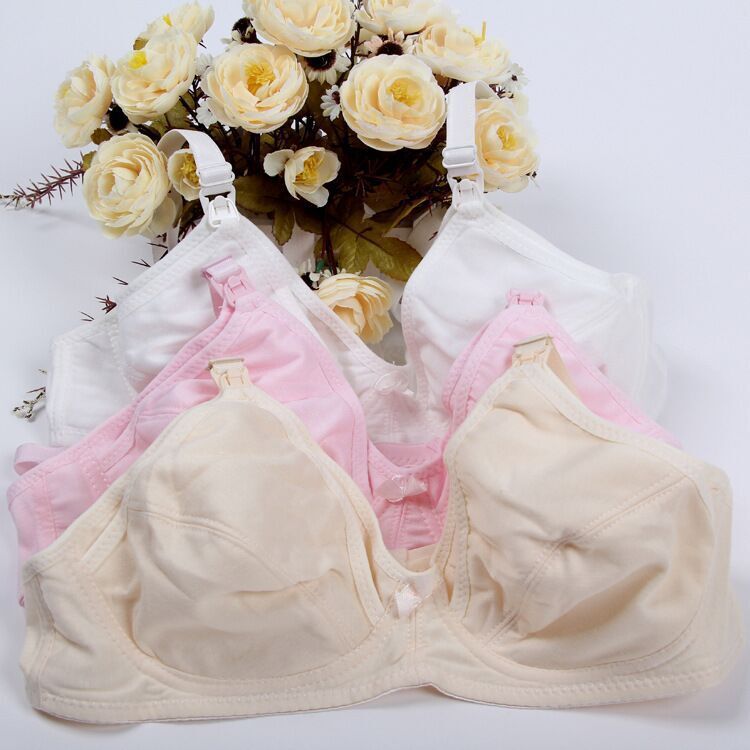 Women Maternity Cotton Adjustable Breastfeeding Bra Nursing Bra Adjustable Open Bra Underwear 34-42 C Cup