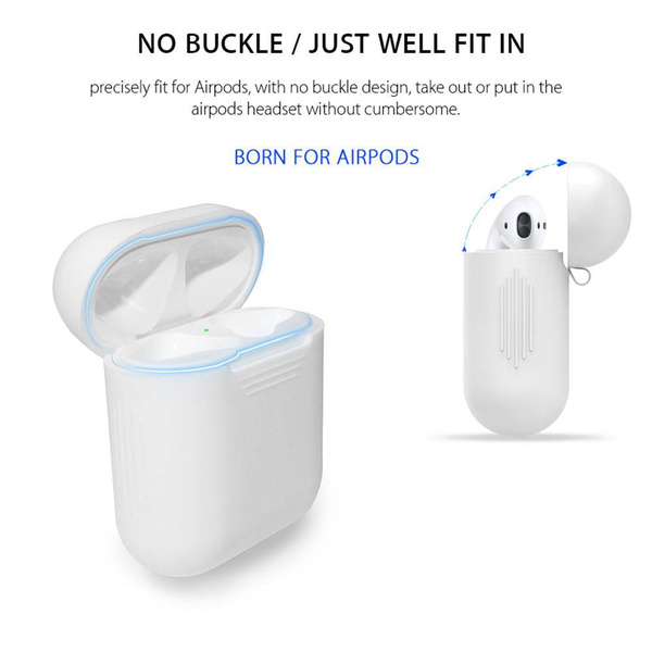 New for Airpods1 2 Silicone Bluetooth Wireless Headset for AirPods Cover Accessories Protective Case Portable Earphone Charging
