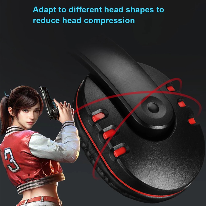 3.5mm Wired Gaming Headphones Over-Head Game Headset Noise Canceling Earphone with Microphone Volume Control for PC Smart Phone