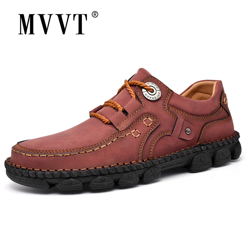 New Spring Casual Leather Shoes Men Comfortable Soft Leather Men Shoes Breathable Flats Shoe Moccasins Loafers