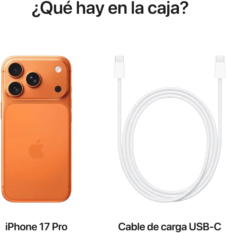 Apple iPhone 17 Pro Max, US Version, 512GB, eSIM, Cosmic Orange- Unlocked (Renewed)
