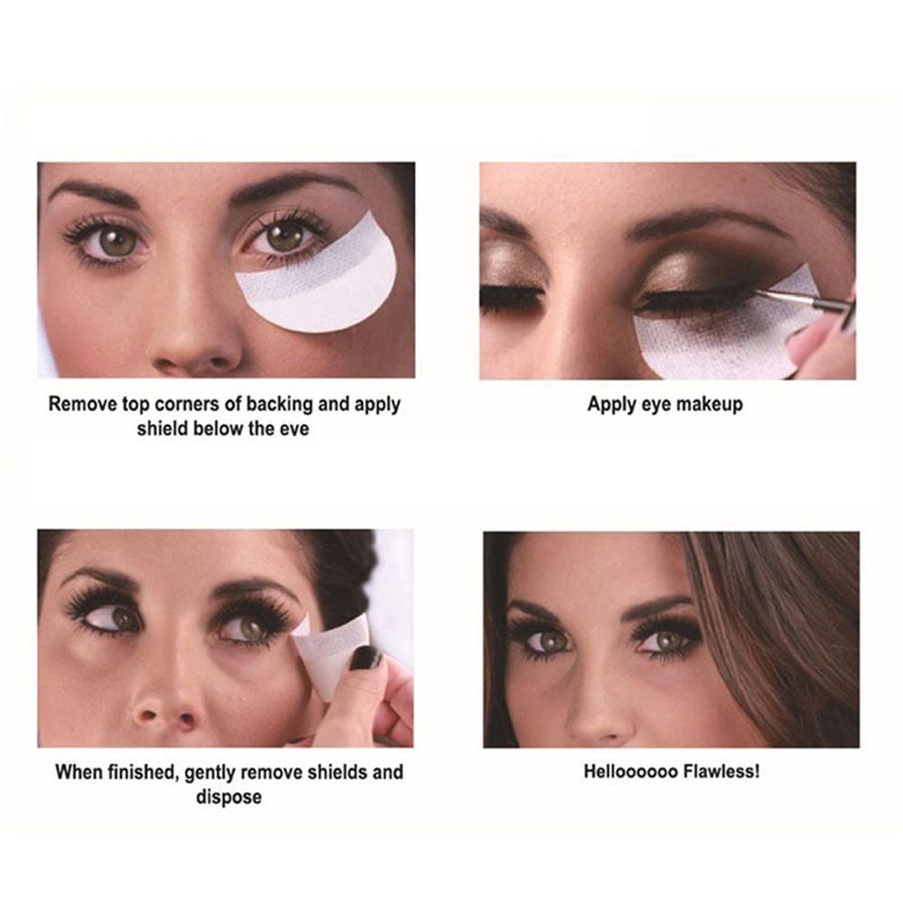 50PCS Eyeliner Shield For Eyeshadow Shields Protector Disposable Pads Lint Free Patch False Eyelash Extension Makeup Tool