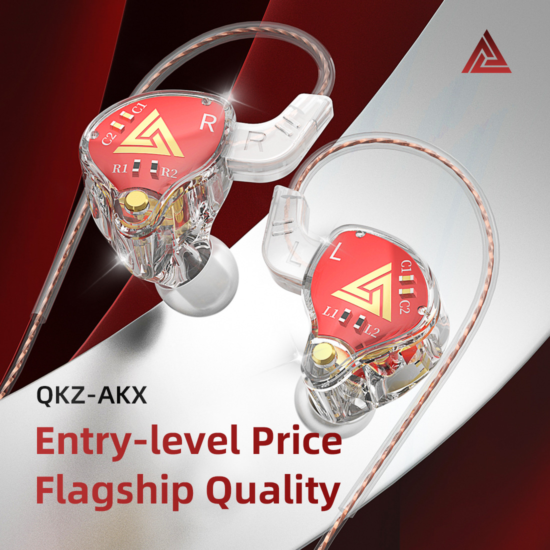 Original QKZ AKX monitoring Earphone HIFI Fever Headset Deep Bass 3.5mm in-Ear Sports Noise-Canceling Earbuds