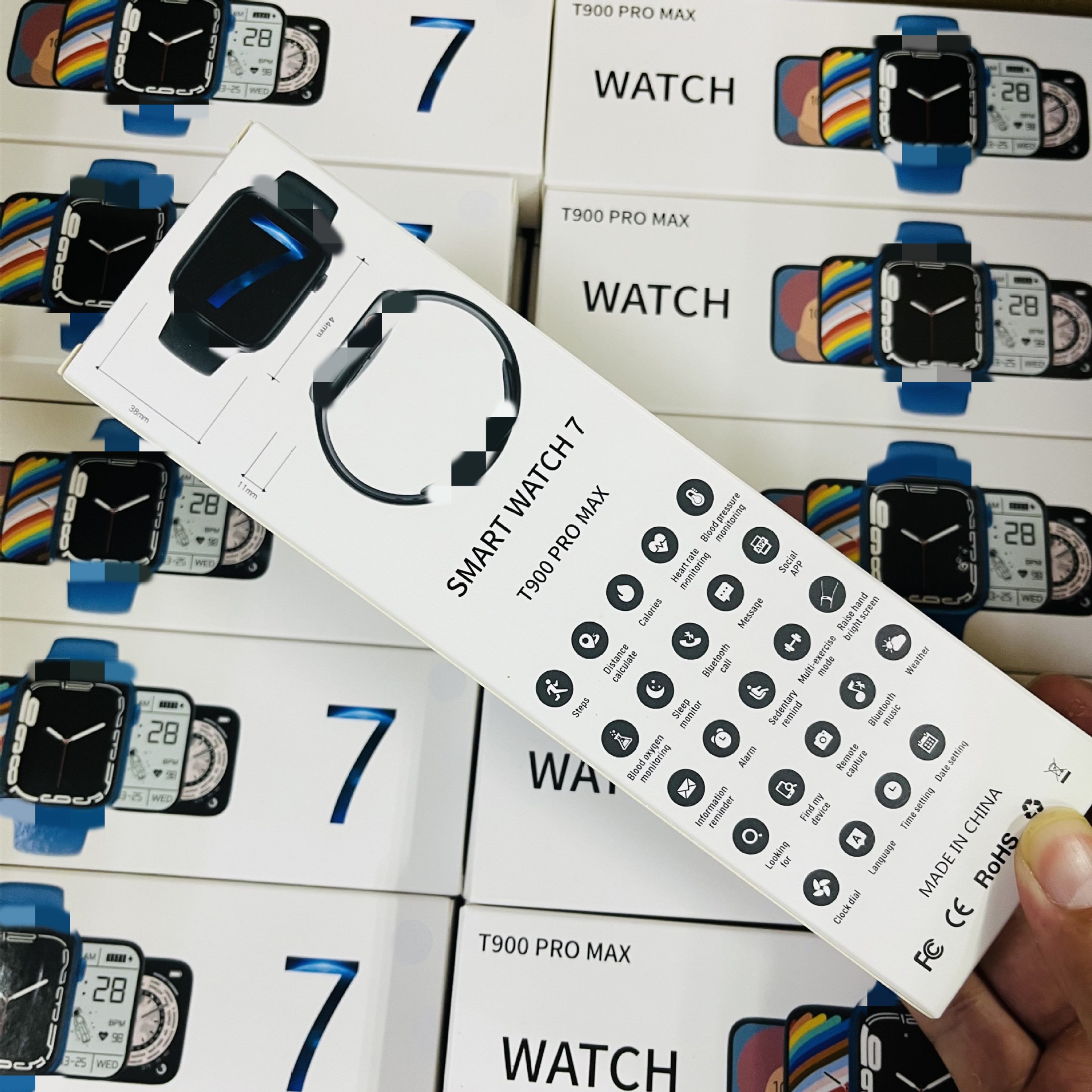 2024 IWO 7 Smart Watch T900 Pro Max Full Touch Fitness Tracker Men IWO7 SmartWatch t900pro Max