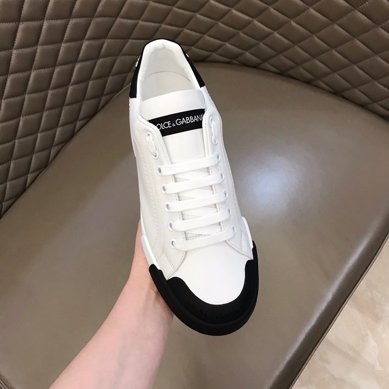 Dolce & Gabbana Casual Shoes Flat White Shoes Couple Shoes Twill Canvas Shoes Non-slip Walking Shoes Soft Sole Daddy Shoes 38-44