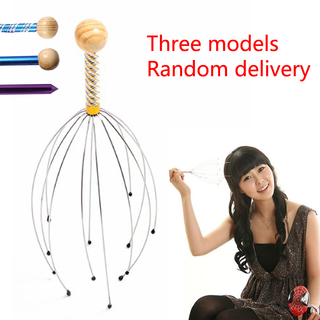1PCS Head Scalp Neck Equipment Stress Release Relax Massage Body Massager Head Massage Tools Random Color