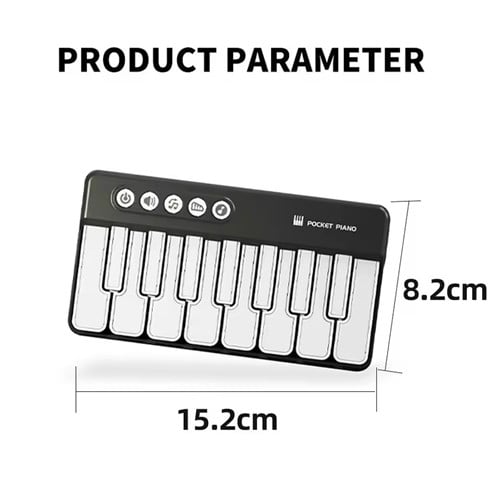1pc Mini Electric Keyboard for Early Education, Music Learning, Multifunctional Electronic Piano, Light Toy with Music Scoring