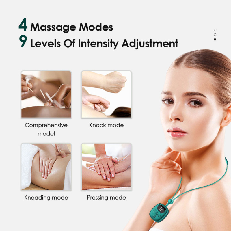 New Mini Cervical Massager Portable, Lightweight, and Heaty Massage Device, Multifunctional Neck Protector, Cross border