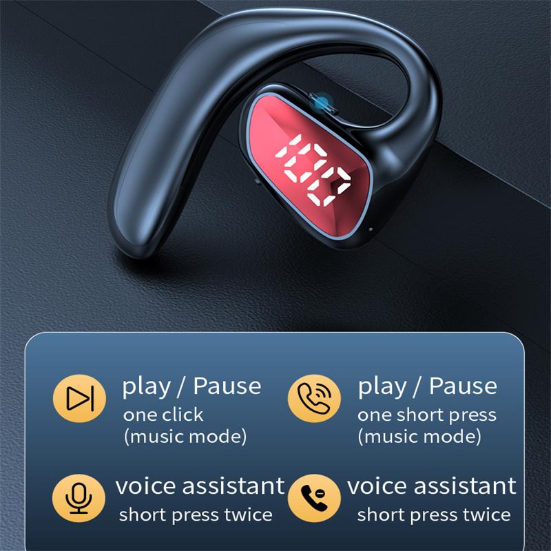 M-k8 Bluetooth-compatible Earphone For ios/Android Hanging Ear Type Unilateral Business Headsets stereo Music Headphone