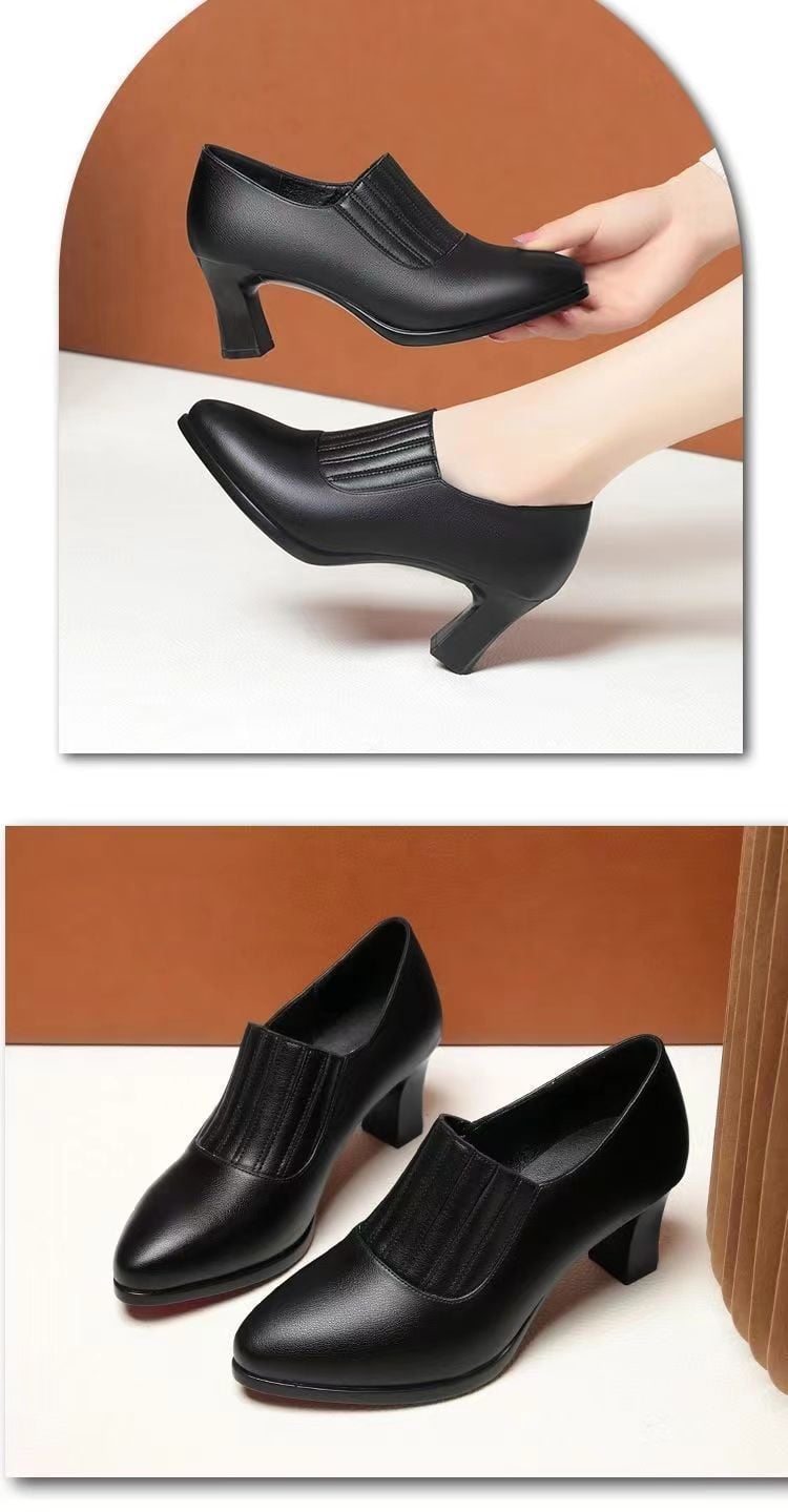 Women Cool Black Patent Leather Spring & Autumn Slip on Boots