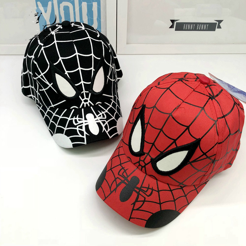 kids cap Spiderman Cartoon Children Embroidery Cotton Baseball Boy Girl Hip Hop Hat Spiderman cosplay hat