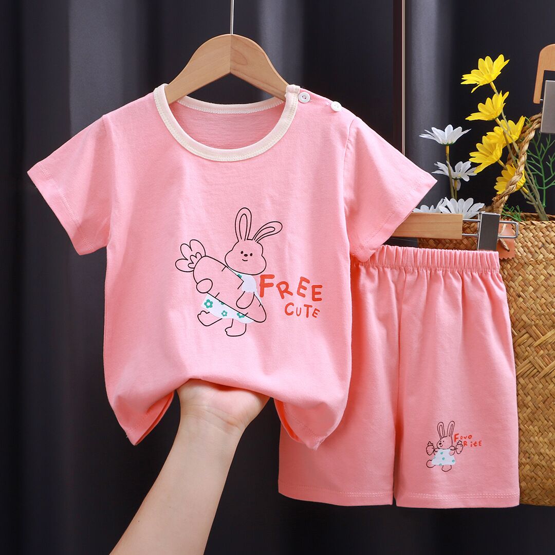 Baby Boys Summer Clothing Sets Children Cotton T-shirt+pants 0-3Year Toddler Kid Sport Outfits Kids Girl Cute Homewear