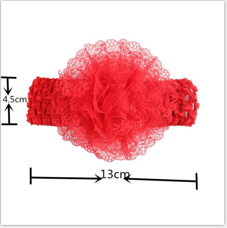 Baby Hair Bands Girls Lace Flower Baby Headband Hair Elastic Band Flower Hair Accessories Wrap Band Flower