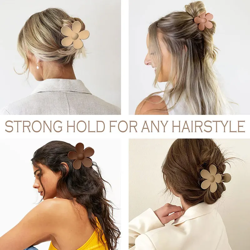 Korea Flower Shape Hair Claw Clip for Women Girls Barrette Crab Hair Claws Ponytail Hairpins Bath Barrette Headwear Accessories
