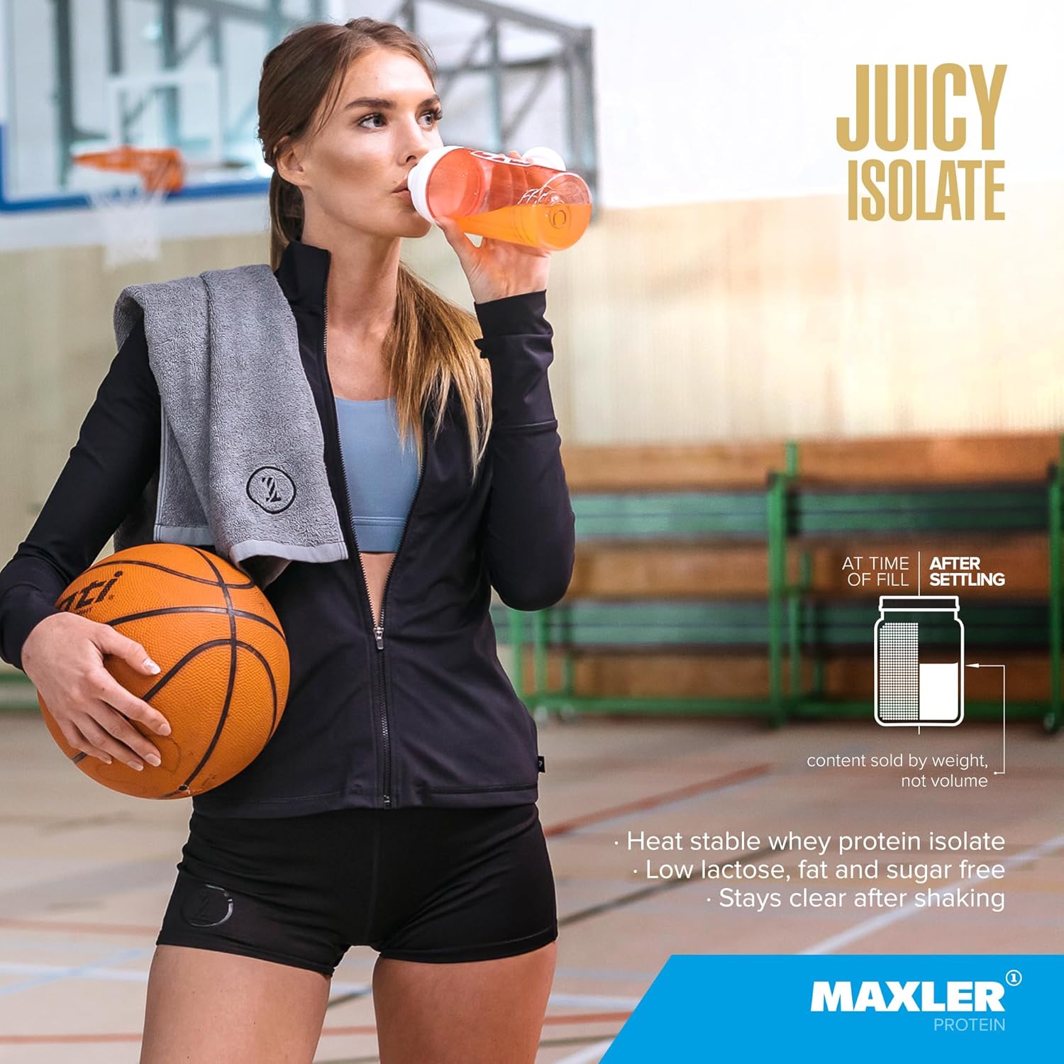 Maxler Juicy Isolate Protein Powder - Clear Whey Isolate - Low Lactose, Fat Free, Sugar Free Muscle Recovery Drink for Pre & Post Workout - Pineapple