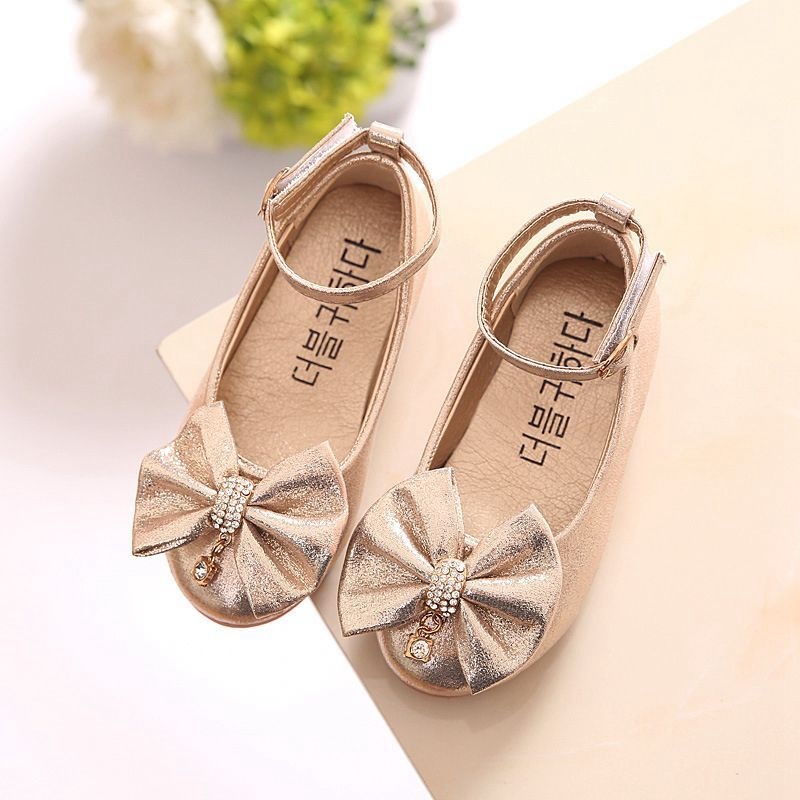 School Shoes For Girls Children Girl Fashion Princess Soild PU Bowknot Dance Toddler Quality Shoes Party Shoes Dropshipping