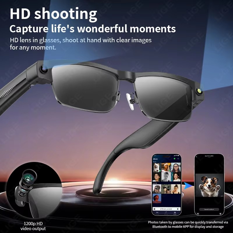 L802 Smart AI Glasses 800W camera Recording Videos Ai Photo Recognition Answer Translation Bluetooth Call noisereduction Glasses