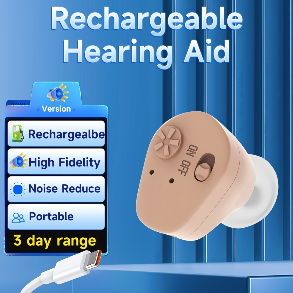 Hearing Aid Rechargeable Hearing Device ITE Ear Hearing Aids for The Elderly Audifonos Sound Amplifier for Deafness