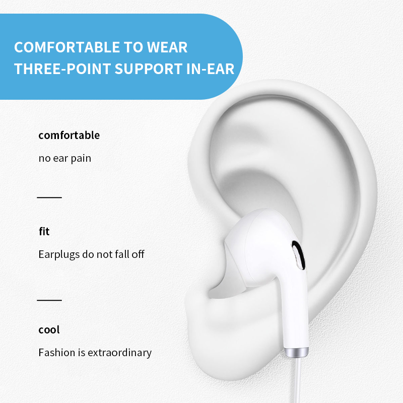Earphone in-Ear through-Hole Universal in-Ear for Apple Huawei 3.5 Interface Headset