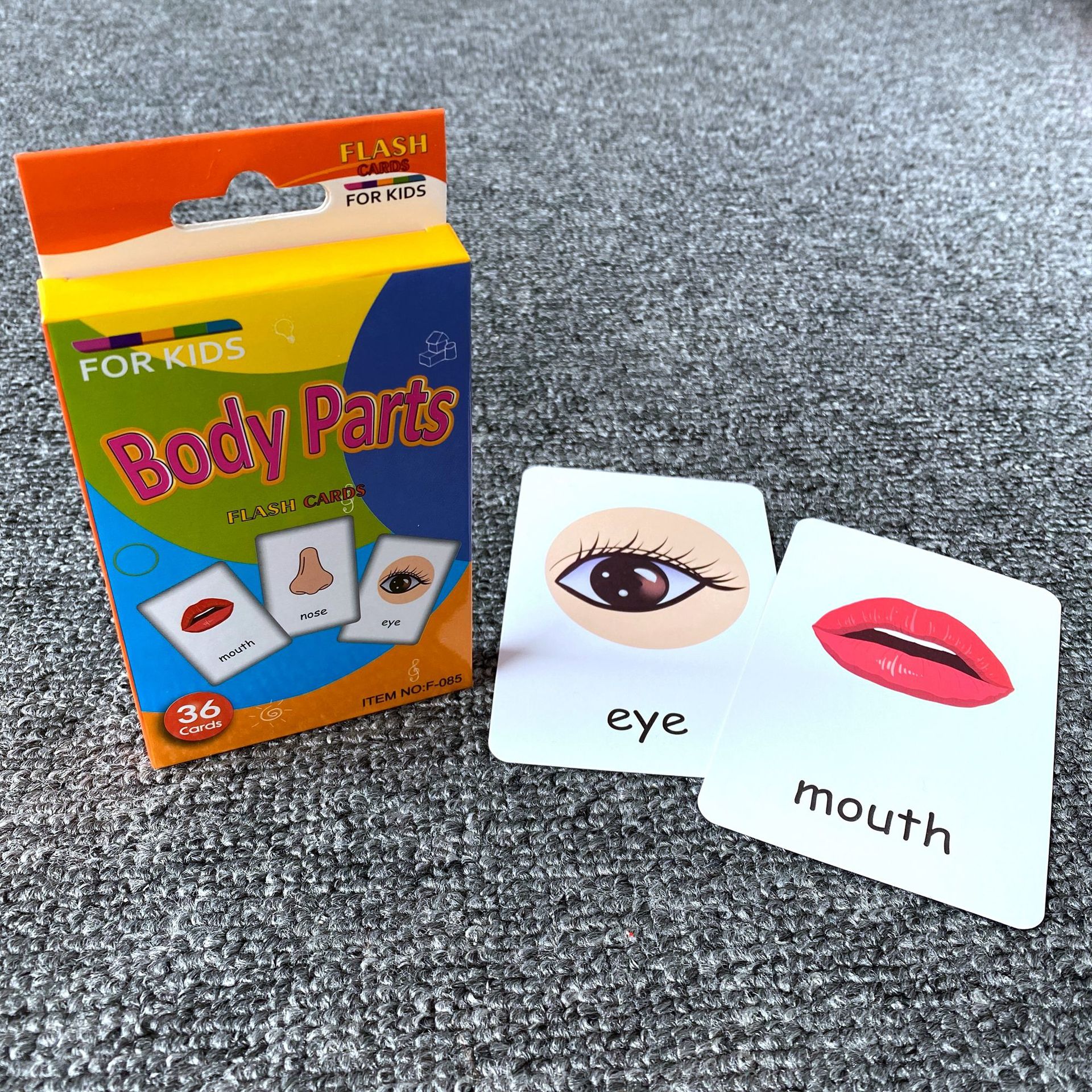 Children Body Awareness Card Early Physical Cognition English Word Parent Education Child Interaction Card