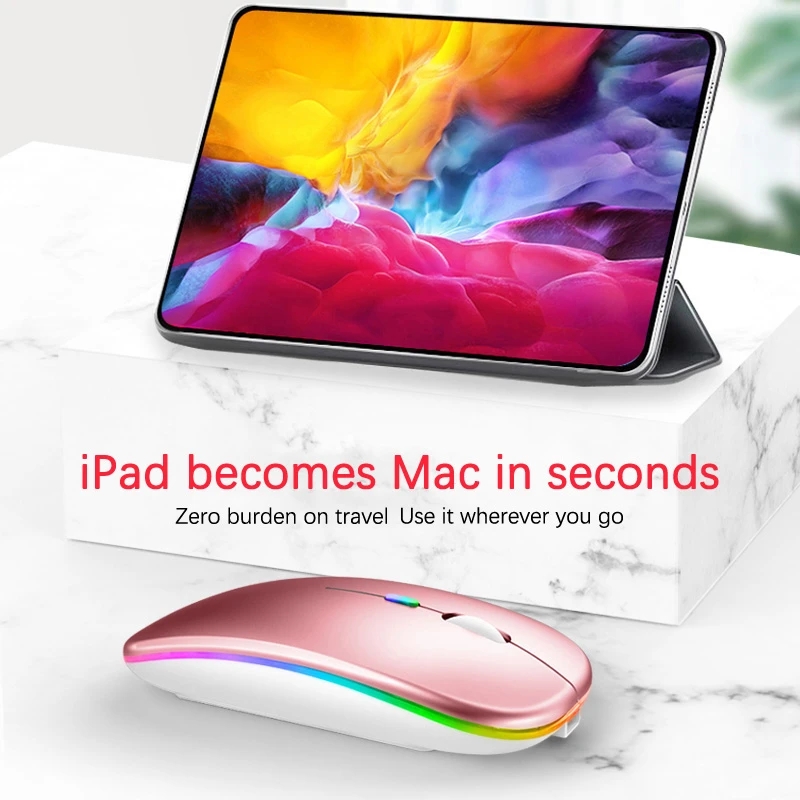 Original Bluetooth Wireless Mouse for Laptop Tablet Computer LED USB Rechargeable Bluetooth Mice 3600DPI Gaming Mouse Mause