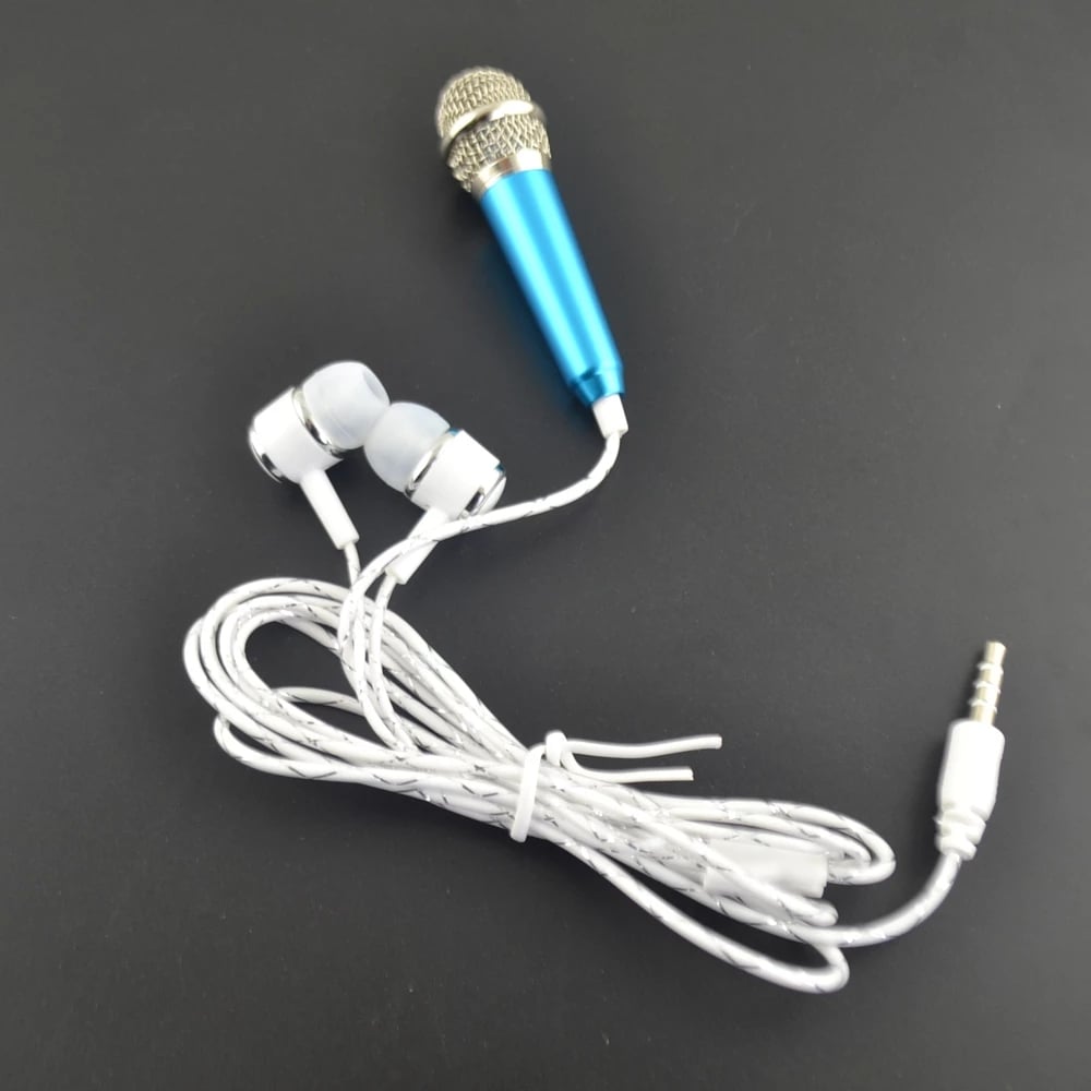 Protable K Song Mini Microphone earphone Universal KTV Karaoke Mobile Phone Computer Microphone headset Toy