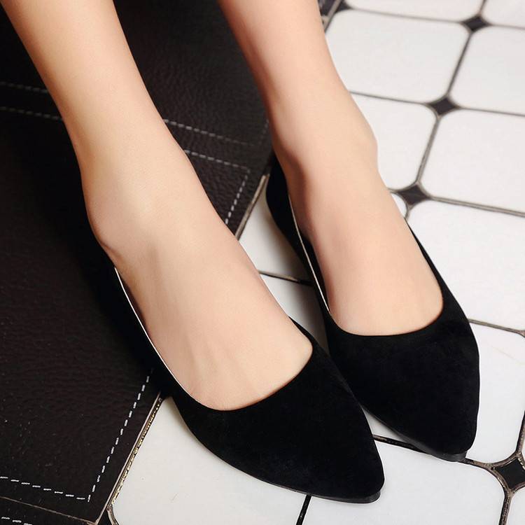 Women Flats Slip on Flat Shoes Candy Color Woman Boat Shoes Black Loafers Faux Suede Ladies Ballet Flats LHCGY