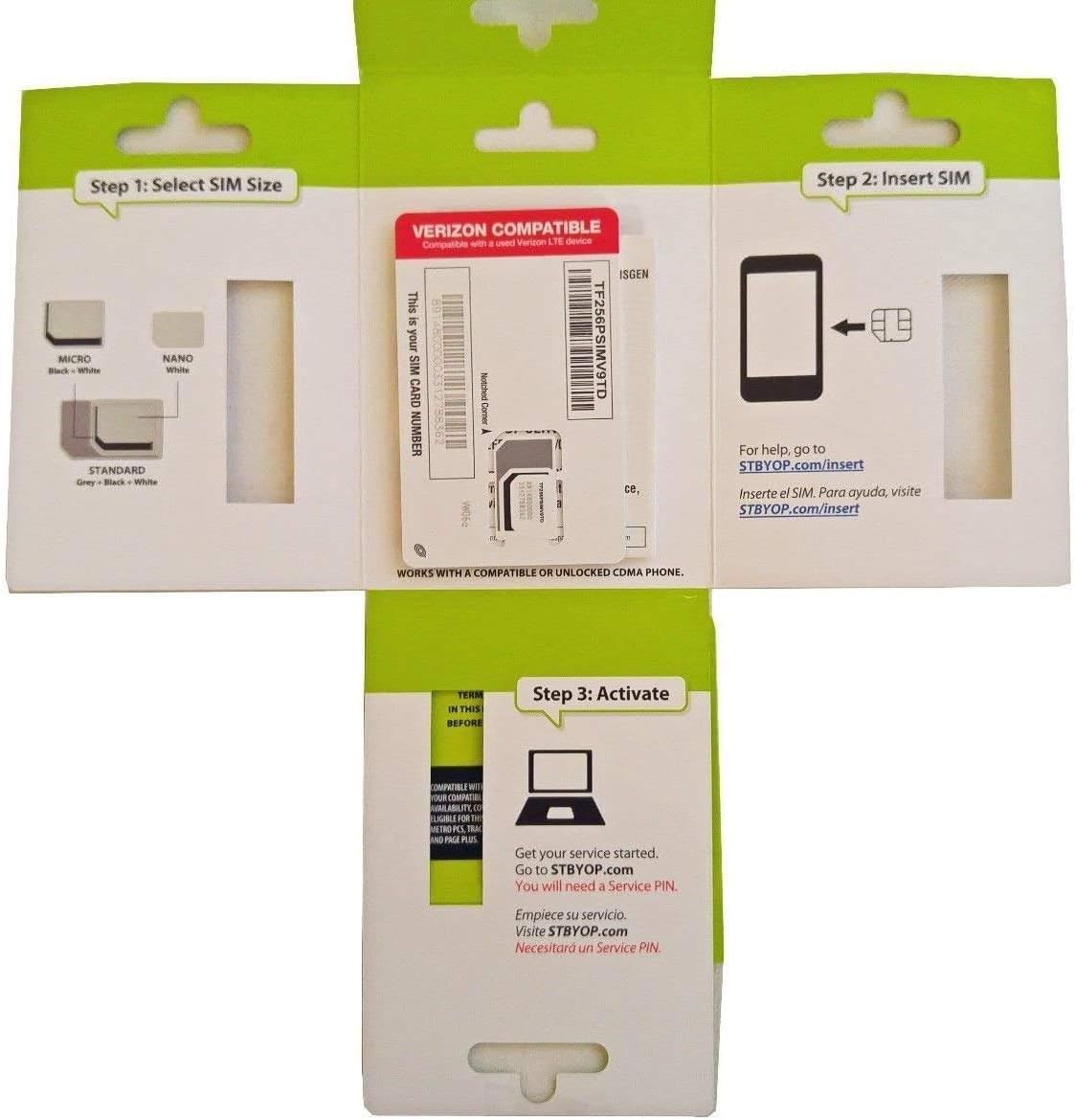 Straight Talk SIM card for Verizon Network Compatigle with any Veriozon Phone
