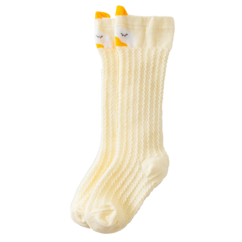 3Pairs lawadka Baby Girl Socks Toddler Baby Bow Cotton Summer Mesh Baby Knee Socks Newborn Infant Non-slip Long Baby Boys Socks
