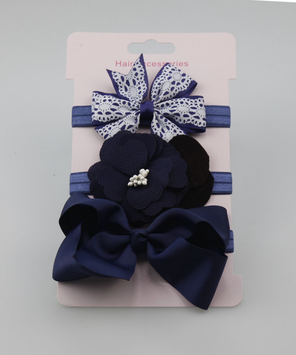 3pc/set baby girl boy elastic flower unicorn crown headband