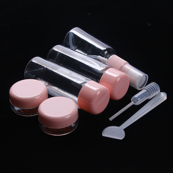7pcs/Set water spray bottle travel empty pressed bottle shampoo cream lotion cosmetics bottles refillable bottles
