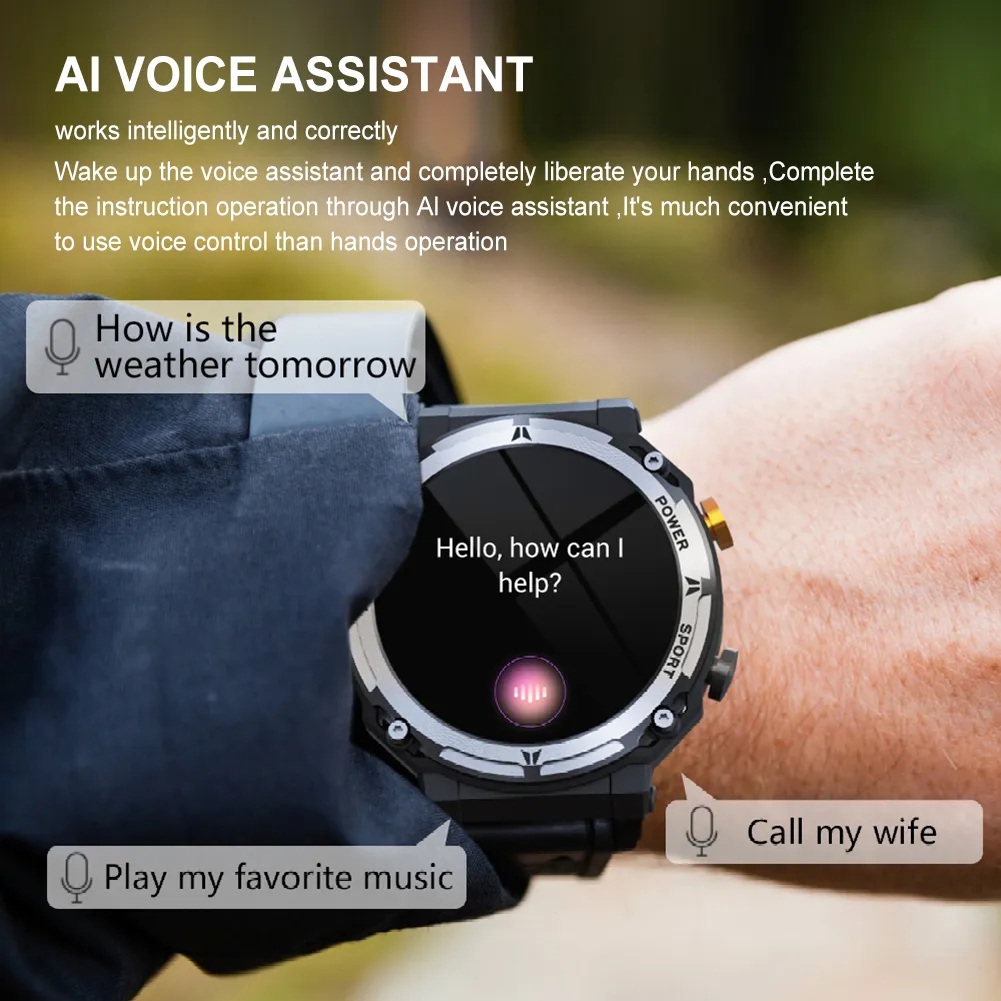 LEMFO C21Pro IP68 Smart Watch Men Global Version Language Bluetooth Call Sports Modes Health Monitor 1.39" 360*360 410mAh BT5.2