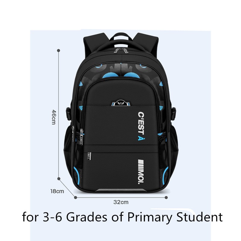 Kids Children Boys Breathable Backpacks Black Primary Student Primary Schoolbag Boy Backpack Shoulder School Book Bags