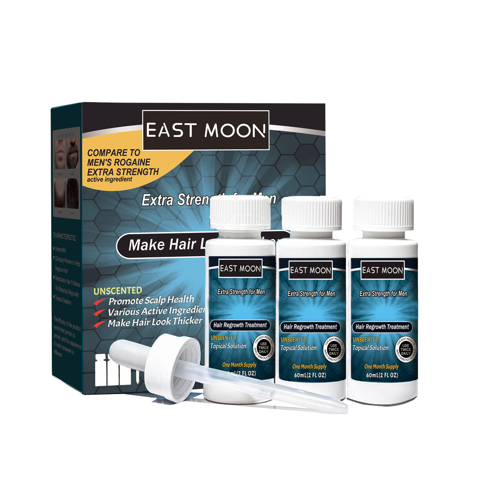 EAST MOON Men's Dense Hair Lotion Men's Anti dropping Firm Hair Dense Moisturizing Hair Nutrition Care essence