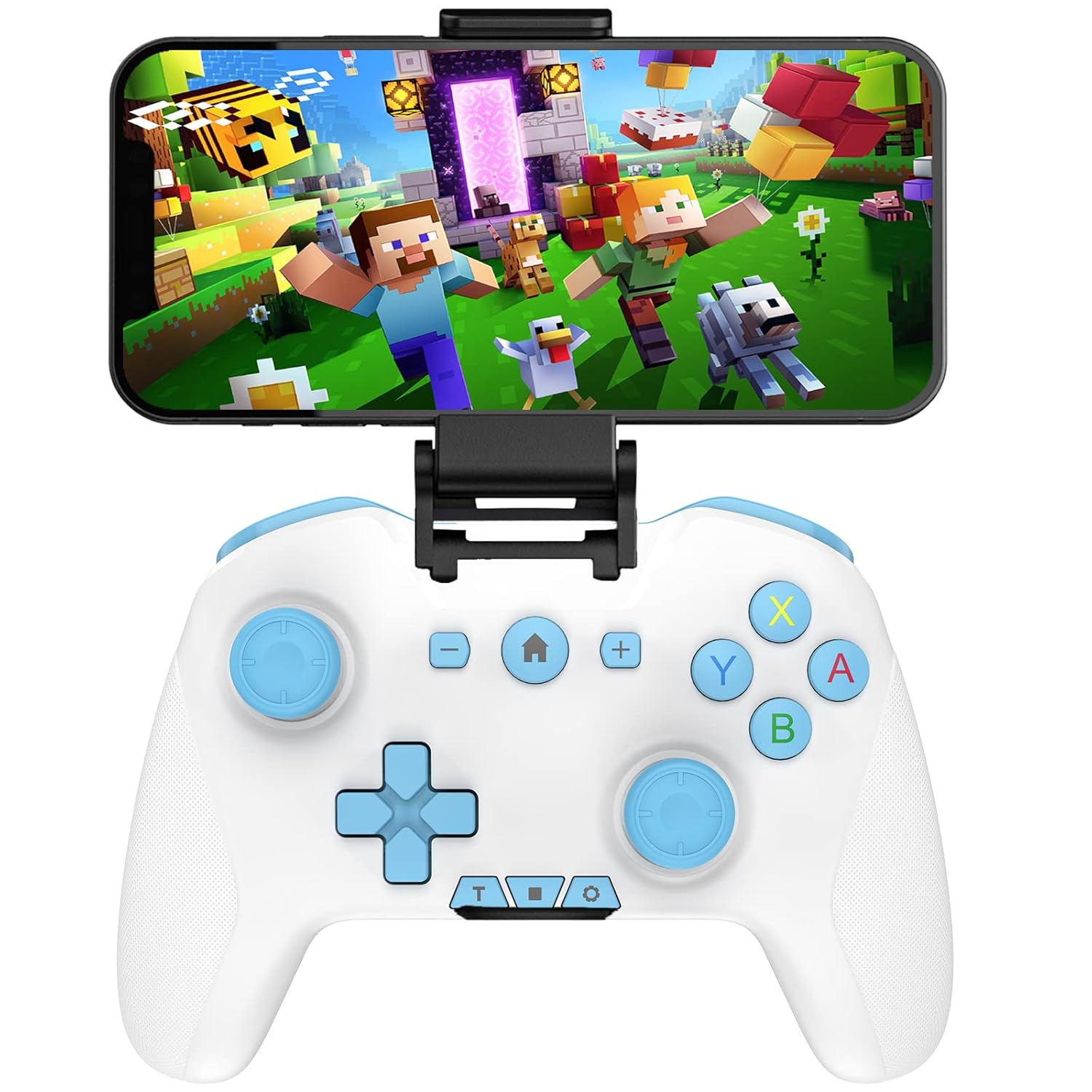 Bluetooth Controller for Switch/Mac/PC/Steam/Mobile Phone/iOS/Android//TV/iPad/Table/Apple Arcade MFi Games, switch pro controller wireless with Adjus