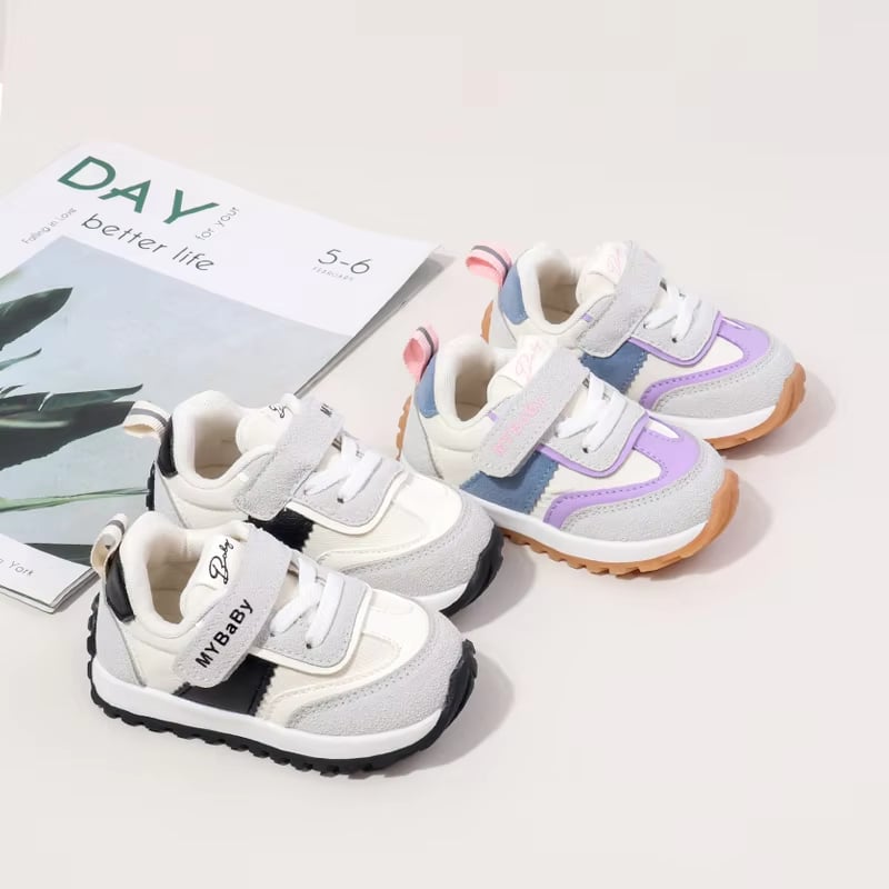 Spring and Autumn Children Casual Sports Shoes Anti Slip Walking Shoes for Girl Boy Cute Baby Prewalker Shoes BM16