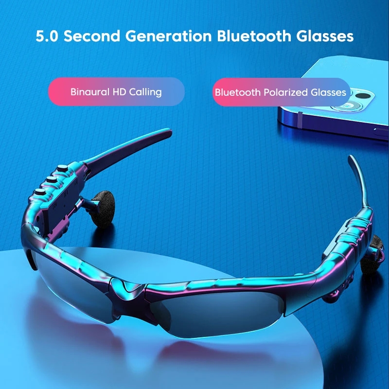 2023 New Stereo Earphones Wireless Headset with Mic Polarized Sunglasses for Driving Cycling Sports Noise Reduction Headphones