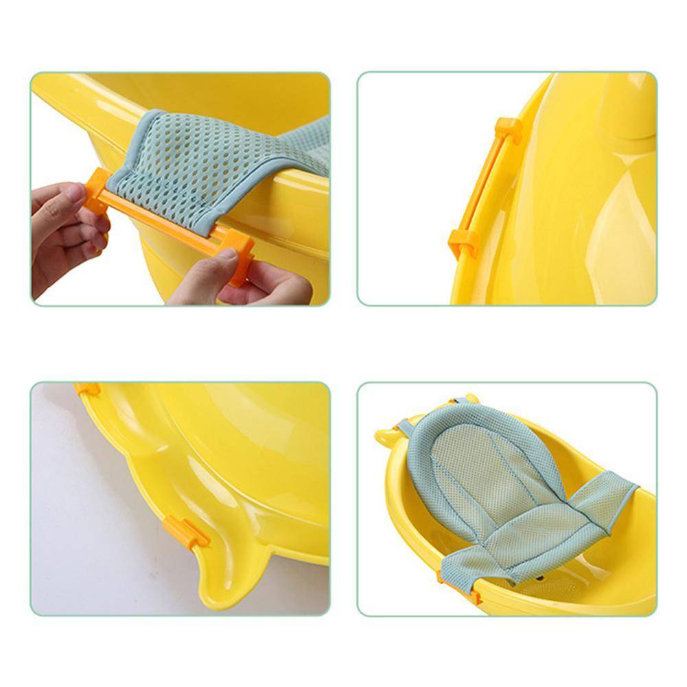 Buy 1 Get 1 Baby Cotton Bath Mesh Infant Adjustable Tub Non-slip T-shaped Shower Tuck Net for Newborn Baby Bathing