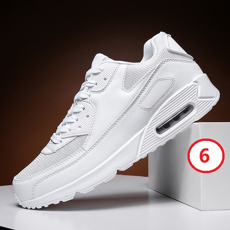 MAX90 Air Cushion Men Sport Running Shoes Fashion Sneakers Jogging Trainers Casual Lace-up Black Size 36-47